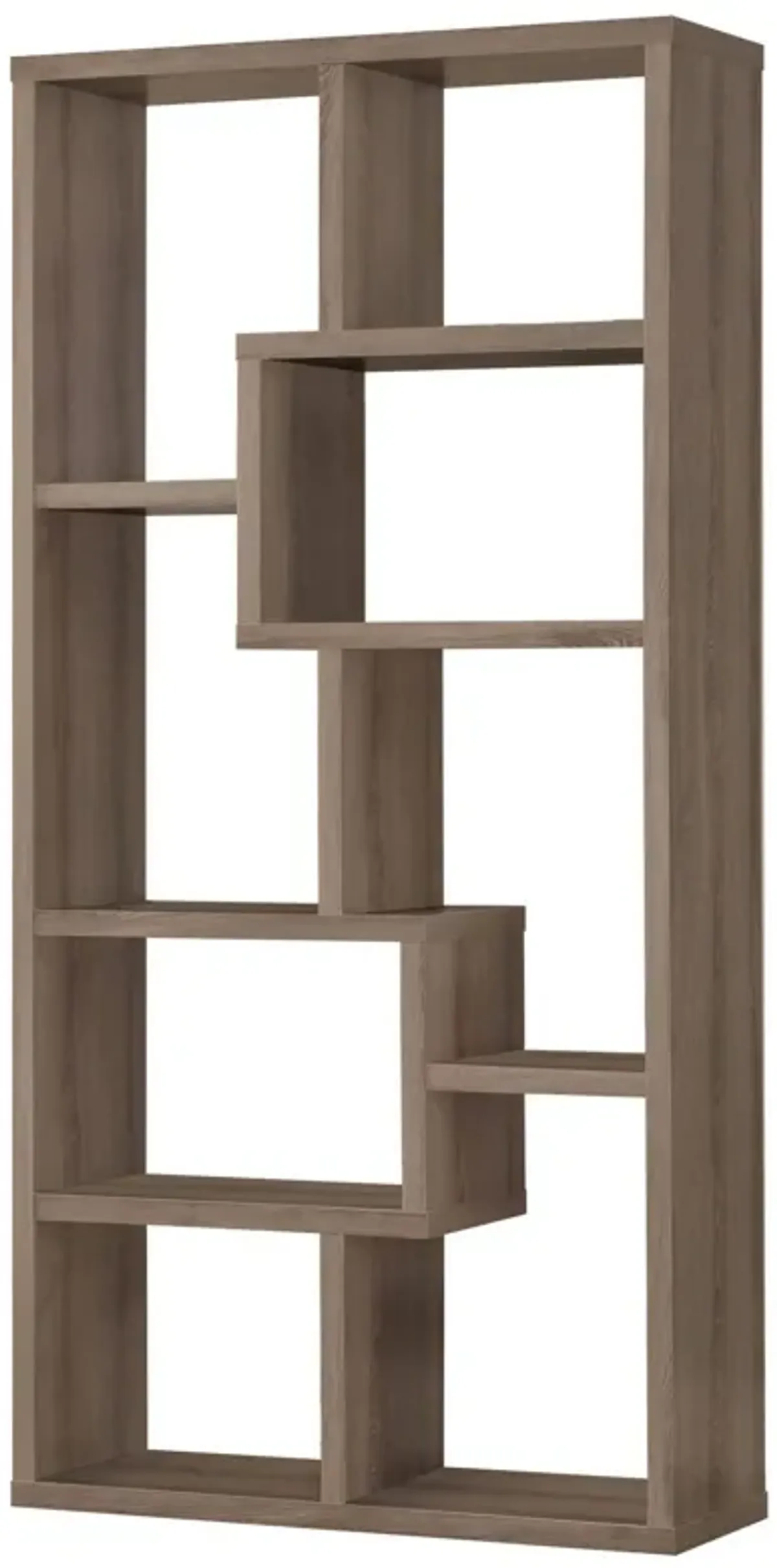 Multiple Cubed Rectangular Bookcase, Gray-Benzara