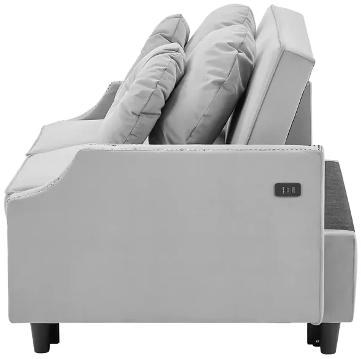 Merax Adjustable Sofa Bed with  Two USB Ports