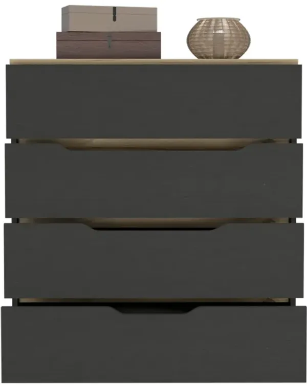 Streamdale Lynbrook 4-Drawer Dresser Wengue And Light Oak