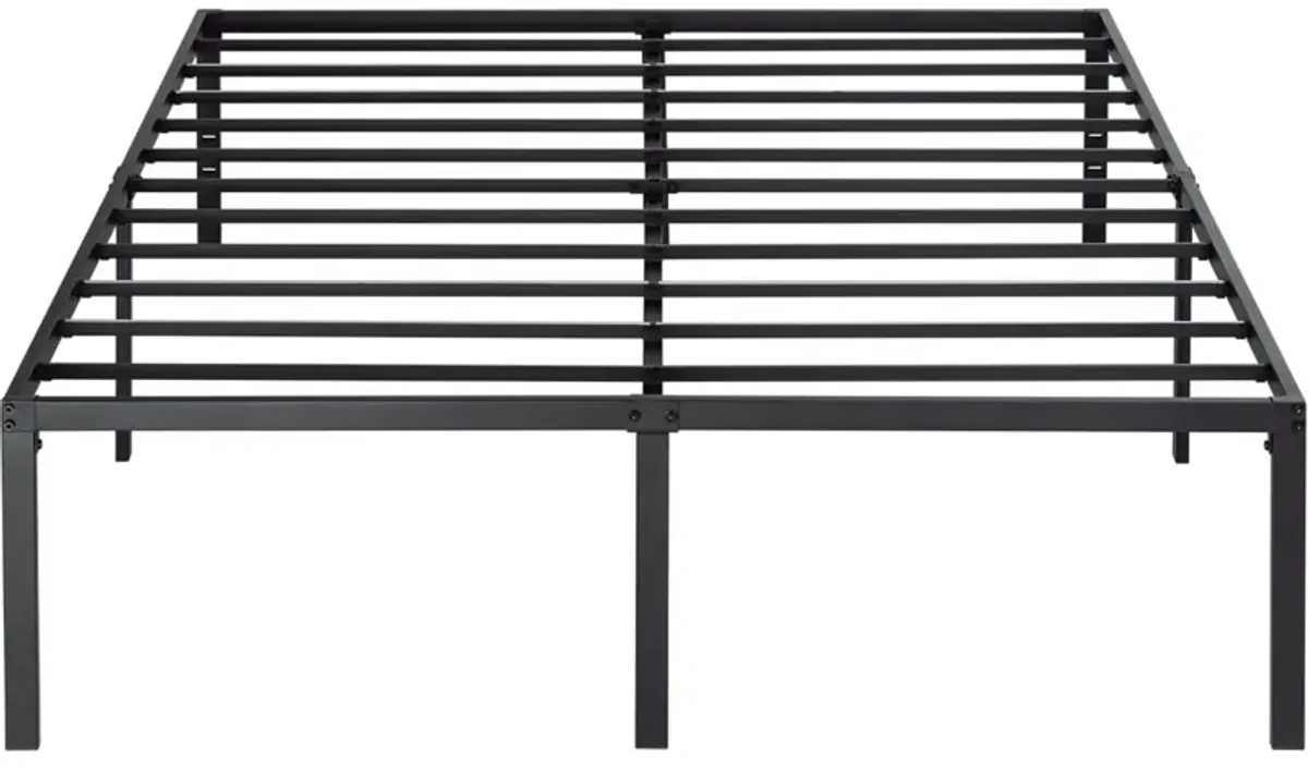 Tall Metal Platform Bed – Under-Bed Storage Space with Reinforced Support Slats