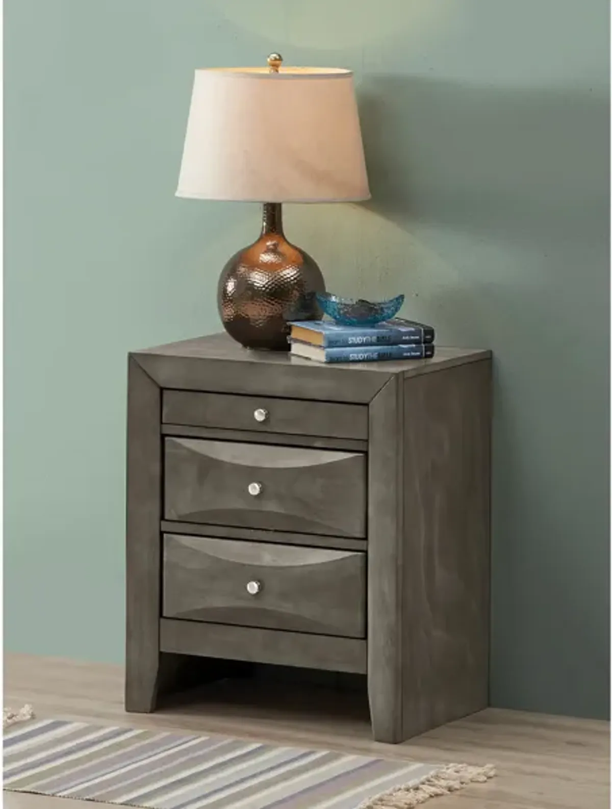 Marilla 3-Drawer Nightstand (28 in. H x 17 in. W x 23 in. D)