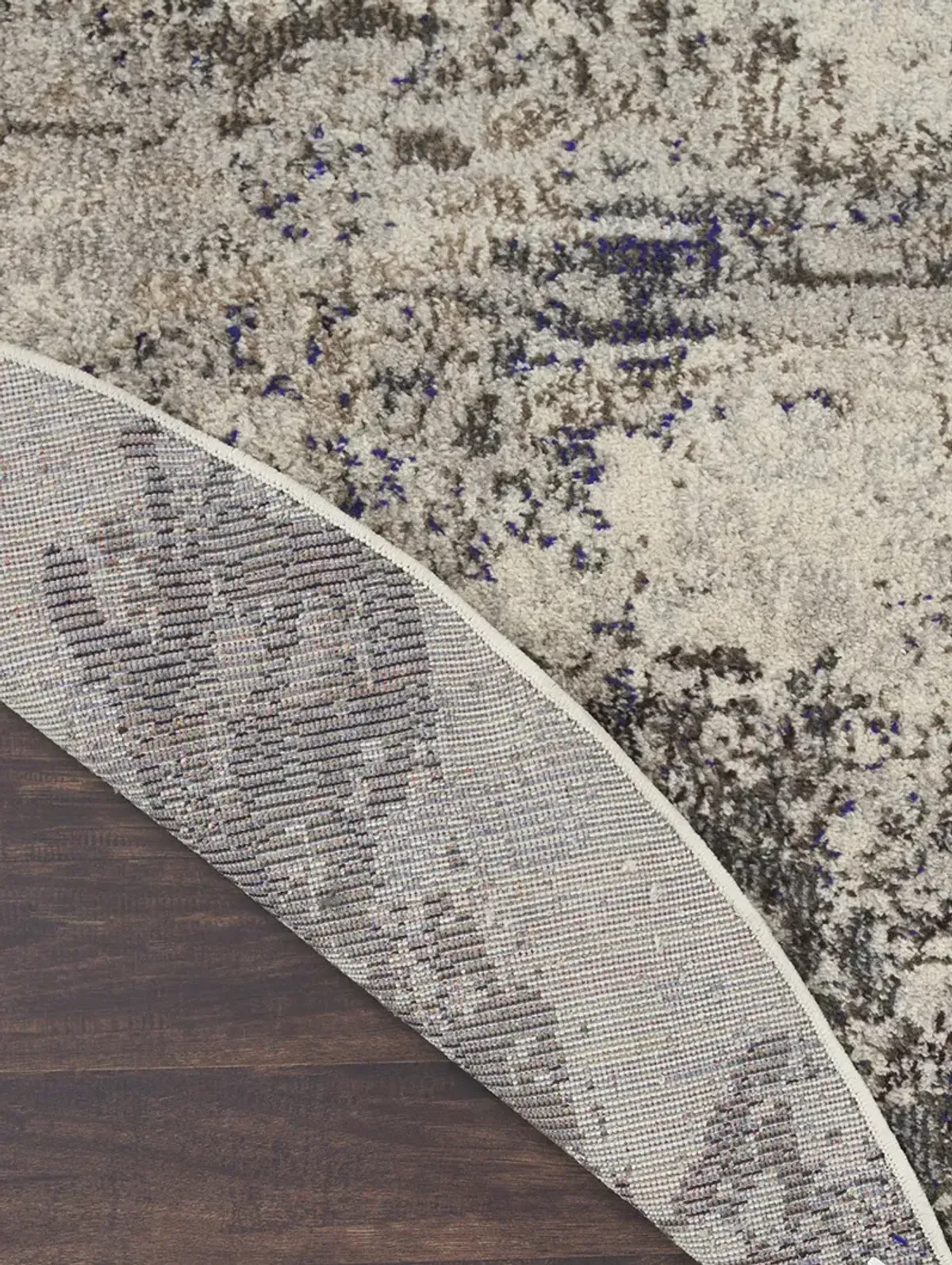 Celestial CES02 Ivory/Gray 5'3" x Round Rug