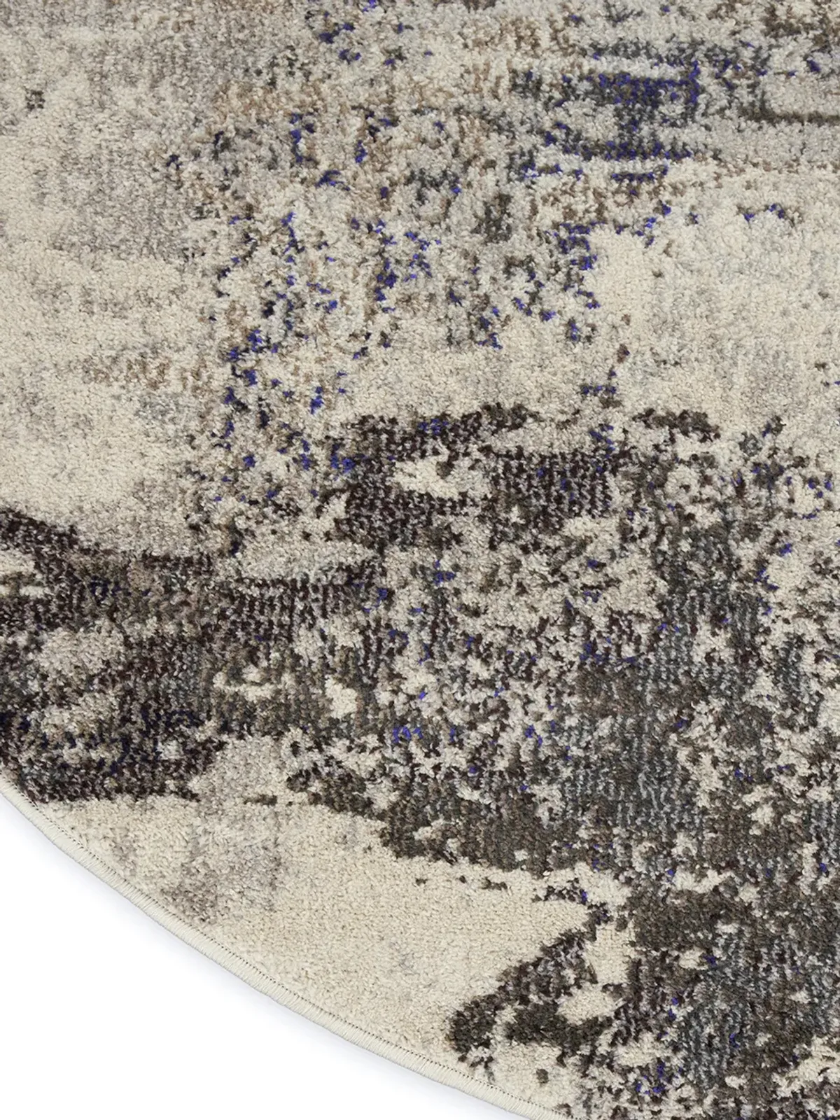 Celestial CES02 Ivory/Gray 5'3" x Round Rug