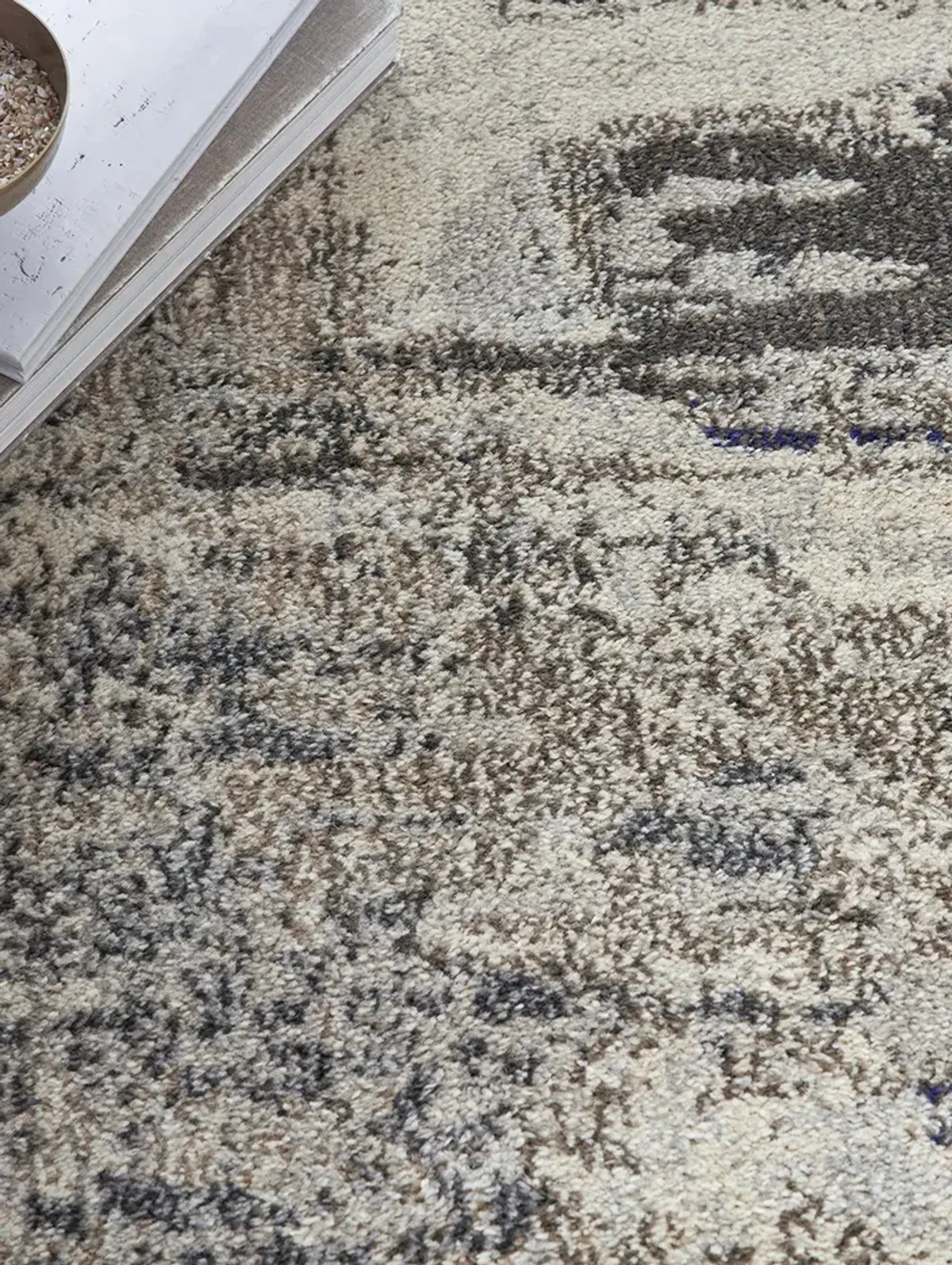 Celestial CES02 Ivory/Gray 5'3" x Round Rug