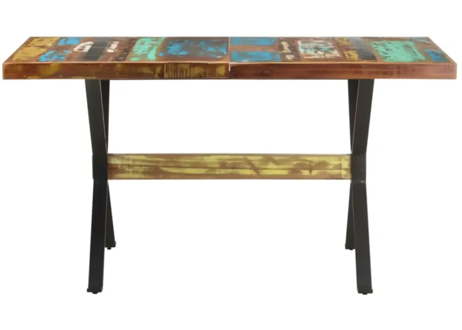 vidaXL Dining Table 55.1"x27.6"x29.9" Solid Reclaimed Wood