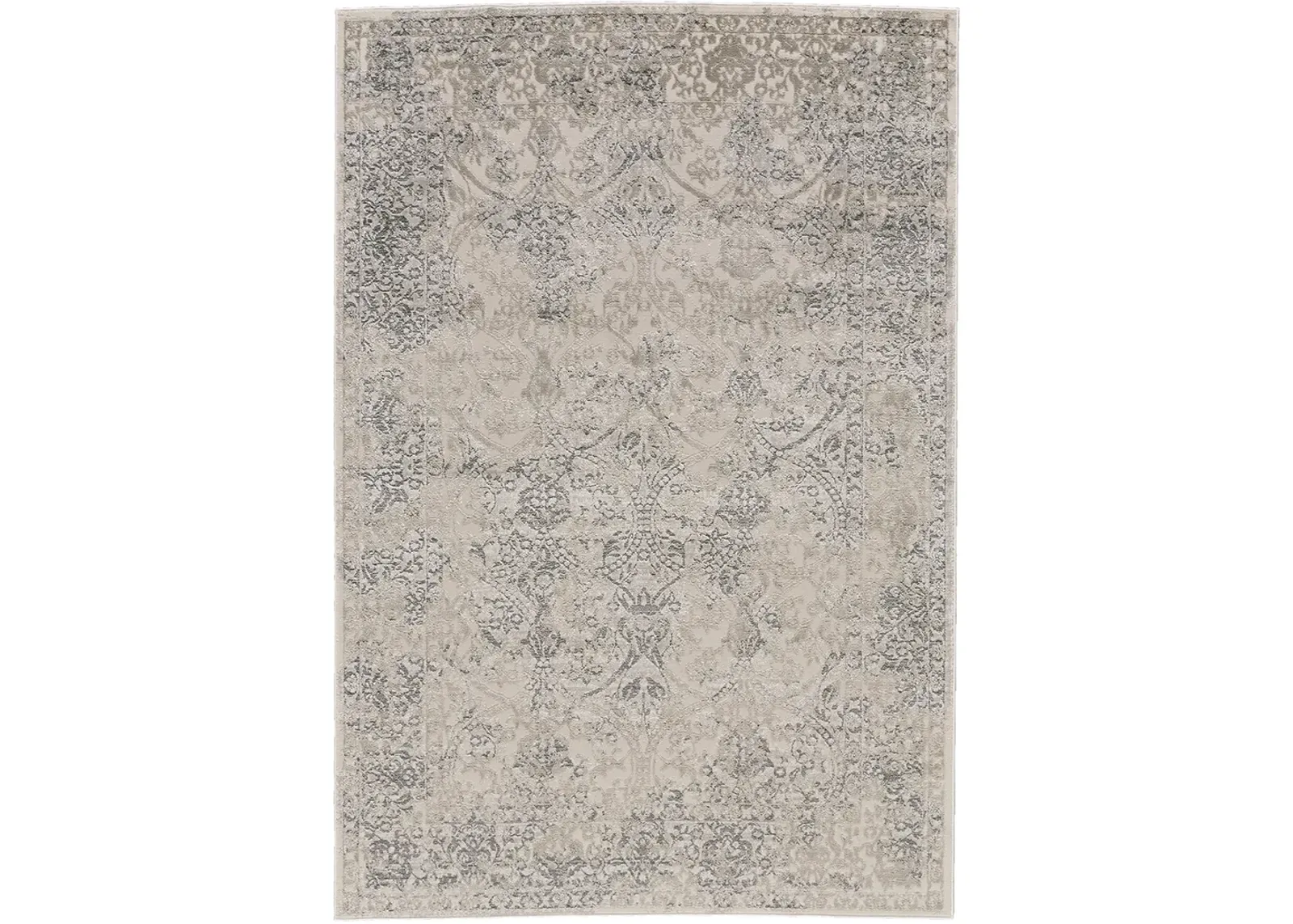 Prasad 3682F Ivory/Gray/Black 1'8" x 2'10" Rug