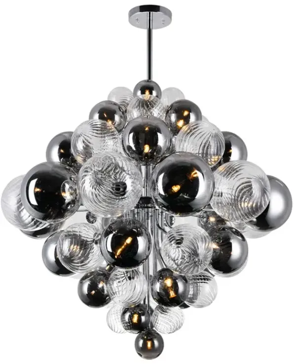 CWI Lighting Pallocino 27 Light Chandelier With Chrome Finish