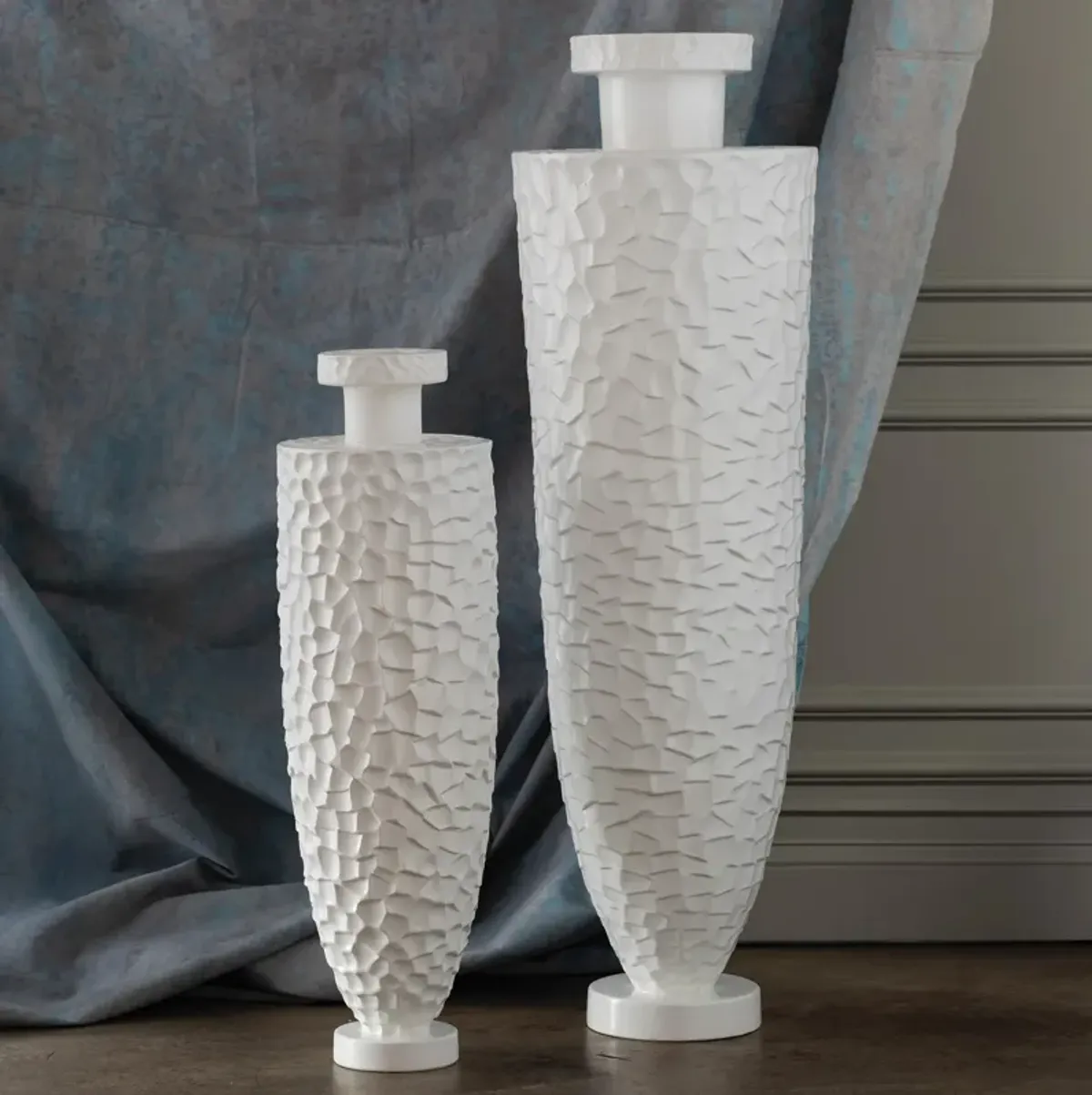 Monumental Chiseled Small Vase