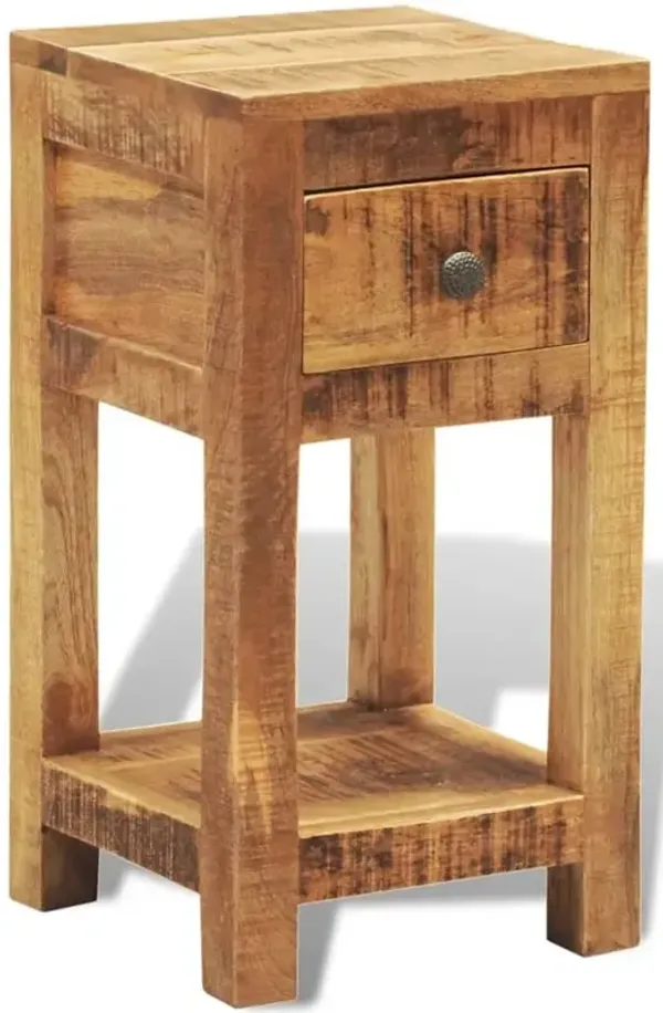 Vidaxl Nightstand With 1 Drawer Solid Mango Wood, 241090