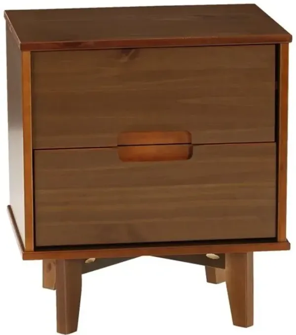 Hivvago Farmhouse 2 Drawer Solid Wood Nightstand