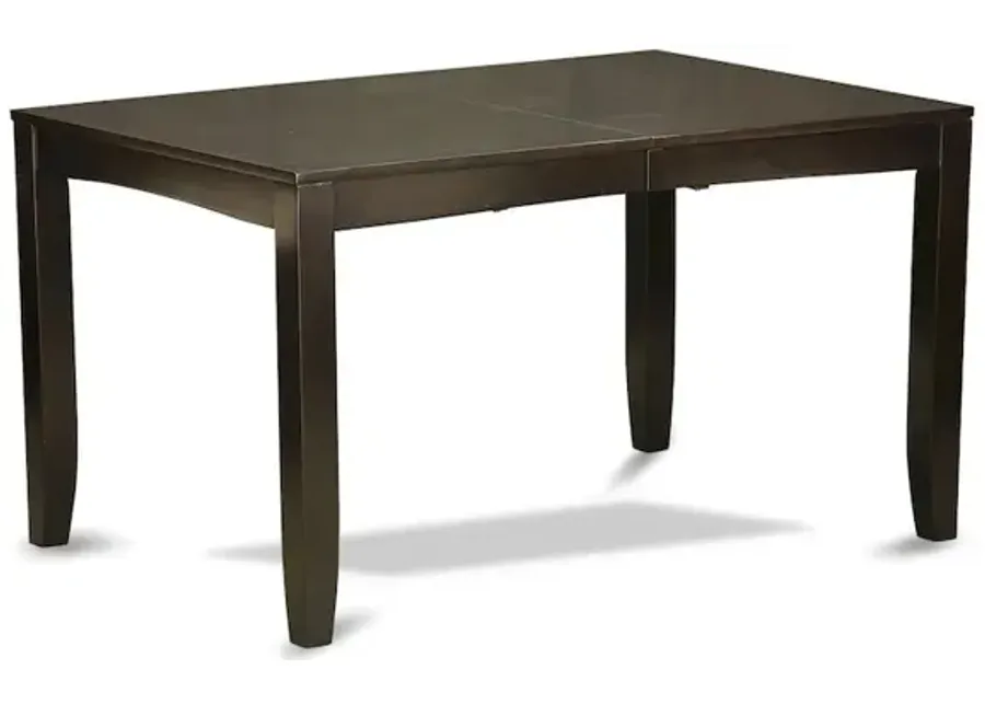 East West Furniture Lynfield  Rectangular  Dining  Table  36x66  with  butterfly  leaf  in  Cappuccino  Finish