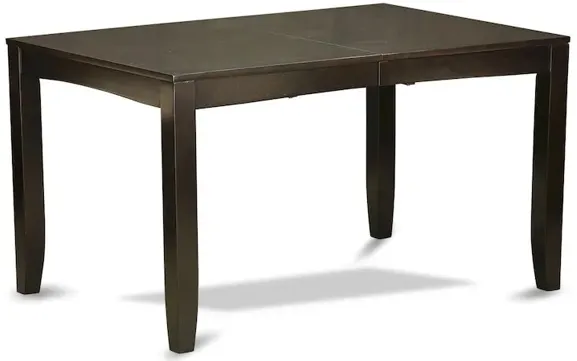 East West Furniture Lynfield  Rectangular  Dining  Table  36x66  with  butterfly  leaf  in  Cappuccino  Finish