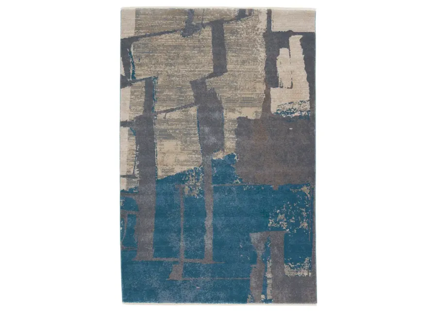 Sanaa By Nikki Chu Lehana Blue 2'6" x 12' Runner Rug