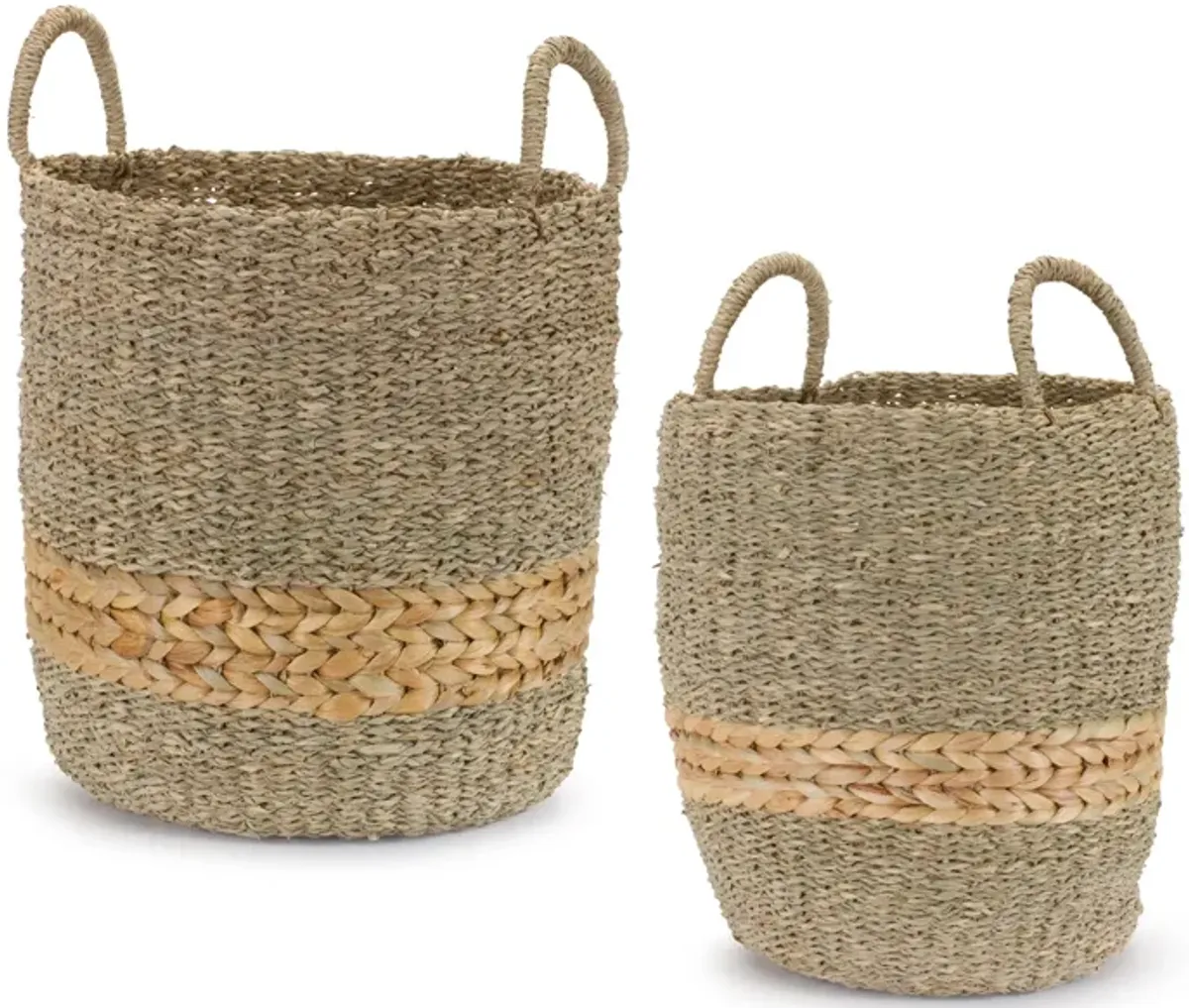 Set of 2 Decorative Storage Baskets for Home Organization and Decor