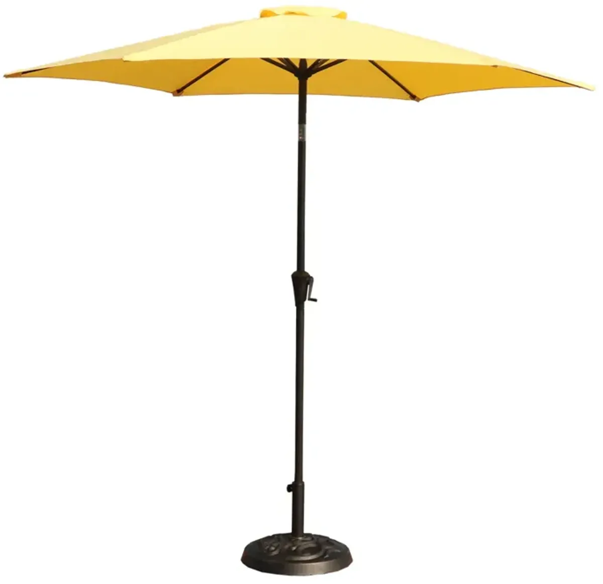 8.8 ft Aluminum Patio Umbrella with Resin Base, Yellow