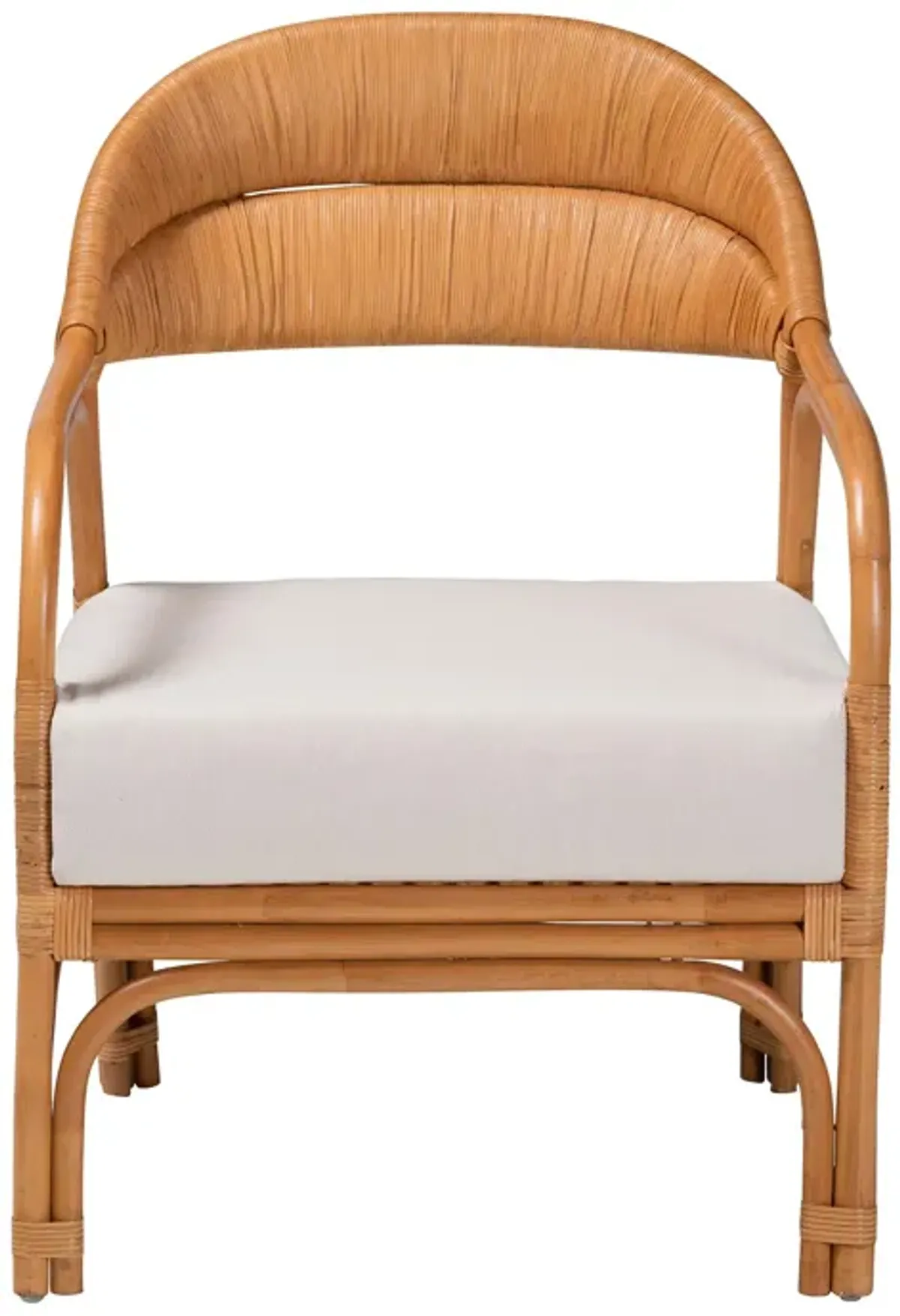 bali & pari Marisa Bohemian Light Honey Rattan Arm Chair