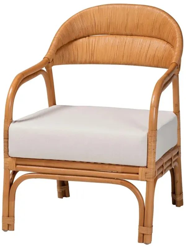 bali & pari Marisa Bohemian Light Honey Rattan Arm Chair