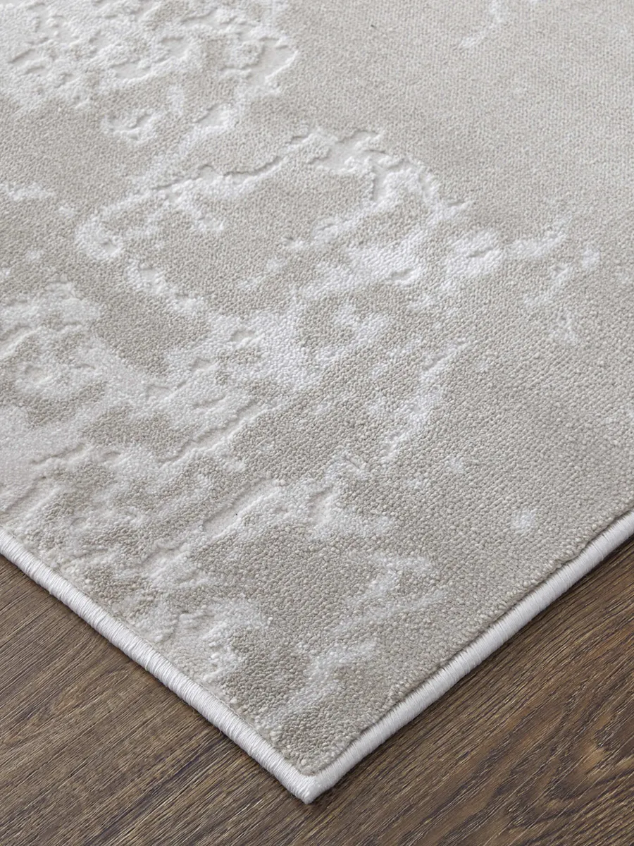 Prasad 39NAF 8' x 11' Ivory/Taupe/Silver Rug