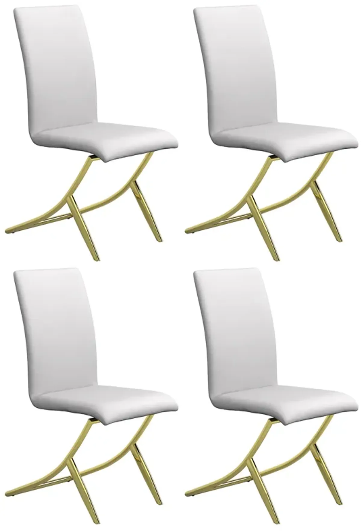 Carmelia Upholstered Side Chairs White (Set of 4)