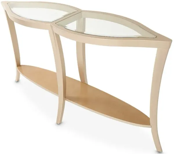 Michael Amini Malibu Crest Console Table - Chardonnay
