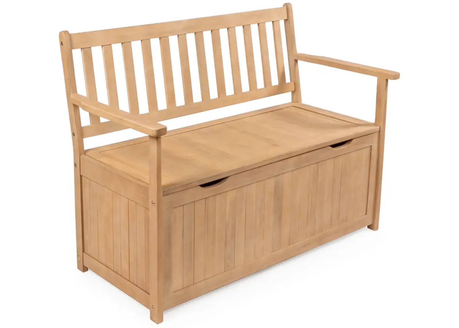 Sophie Traditional Farmhouse Lift-Top Acacia Wood Storage & Entry Bench