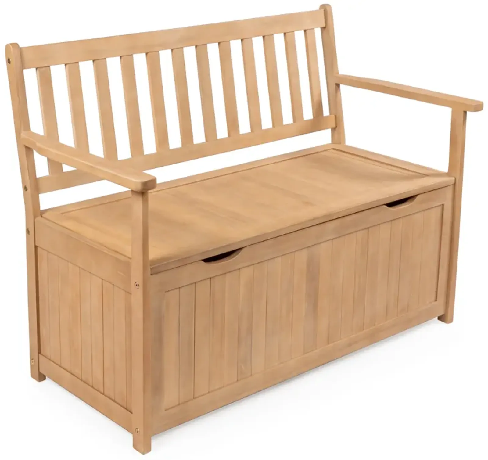 Sophie Traditional Farmhouse Lift-Top Acacia Wood Storage & Entry Bench