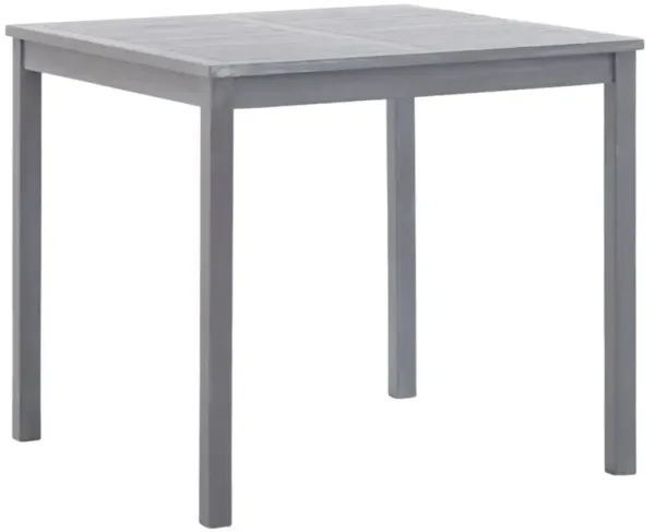 vidaXL Garden Table Gray 31.5"x31.5"x29.1" Solid Acacia Wood
