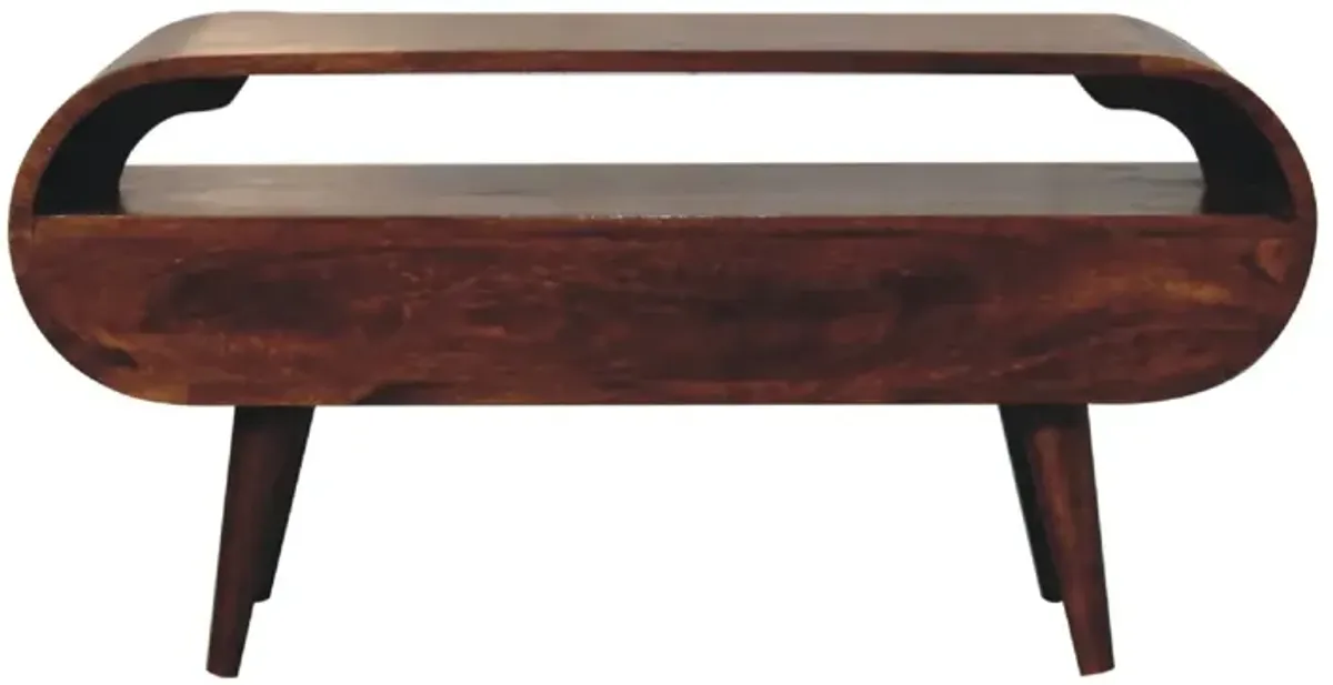 Artisan Furniture Chestnut Circular  Solid Wood 2 Drawer TV Stand