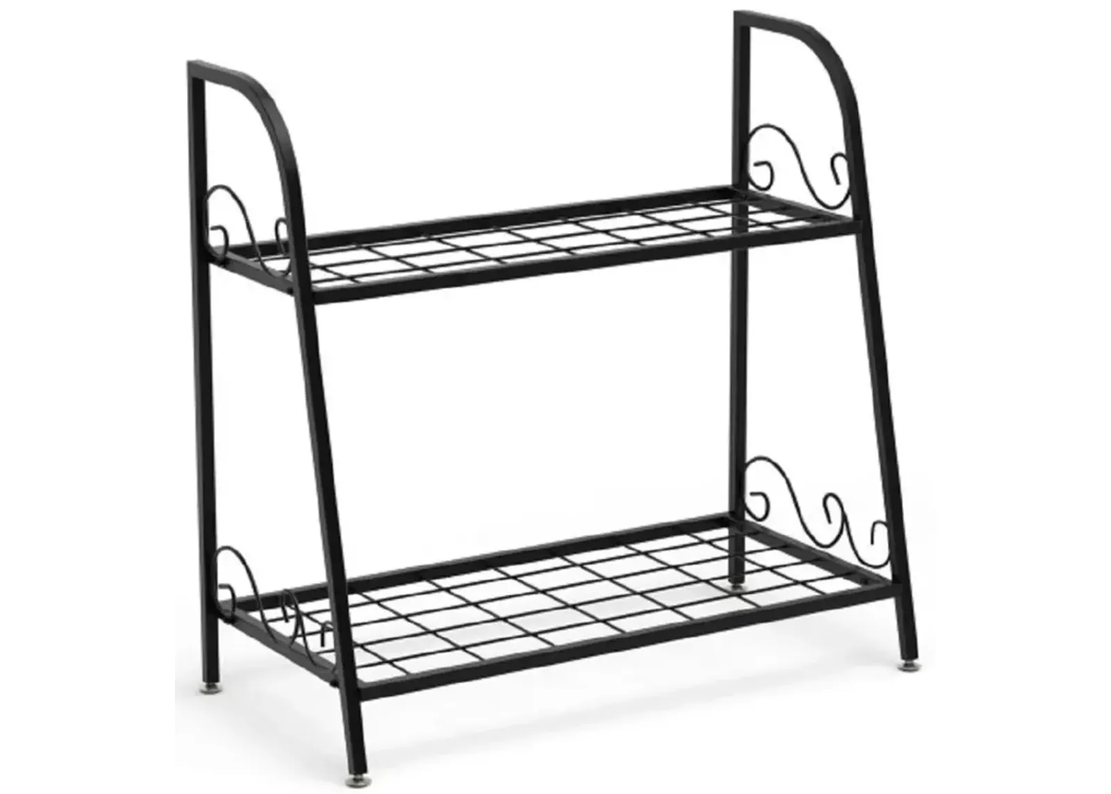 2-tier Patio Metal Plant Stand