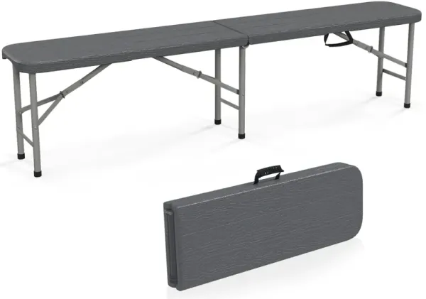 Folding HDPE Bench with 1320 LBS Capacity and Handle Lock