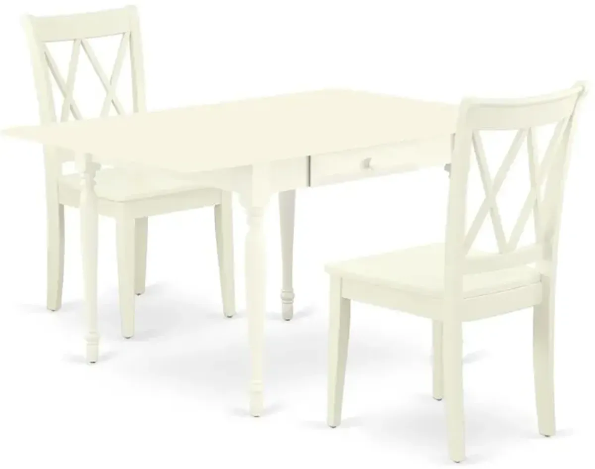 Dining Room Set Linen White, MZCL3-LWH-W