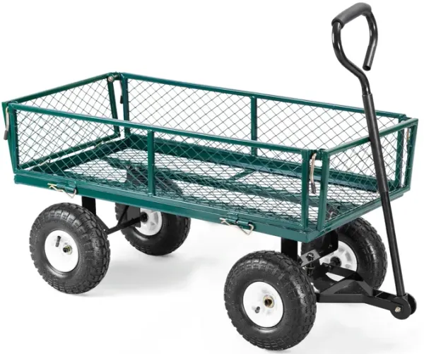 Heavy Duty Garden Utility Cart Wagon Wheelbarrow