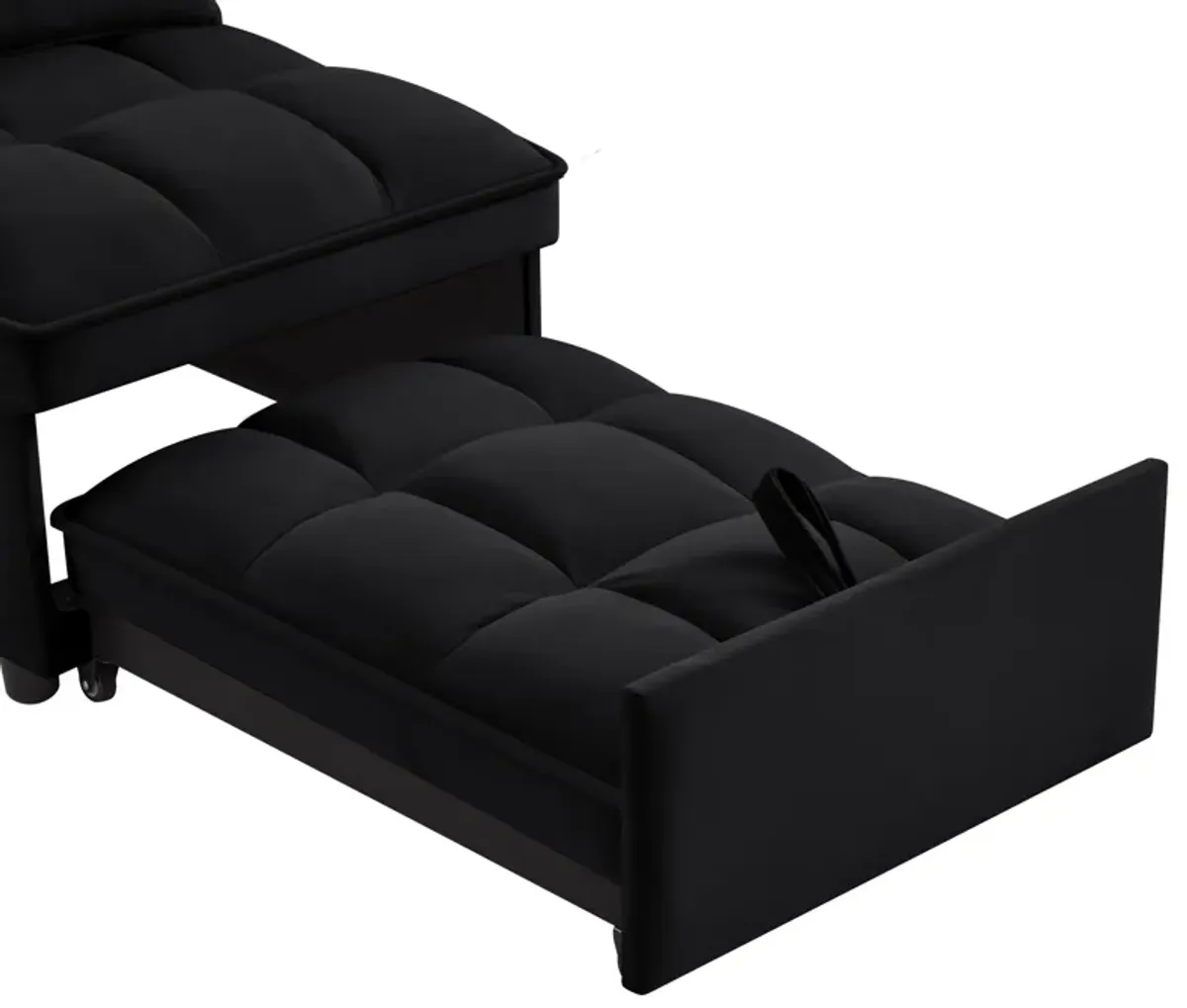 Merax Single Sofa Bed Futon with Storage Pockets