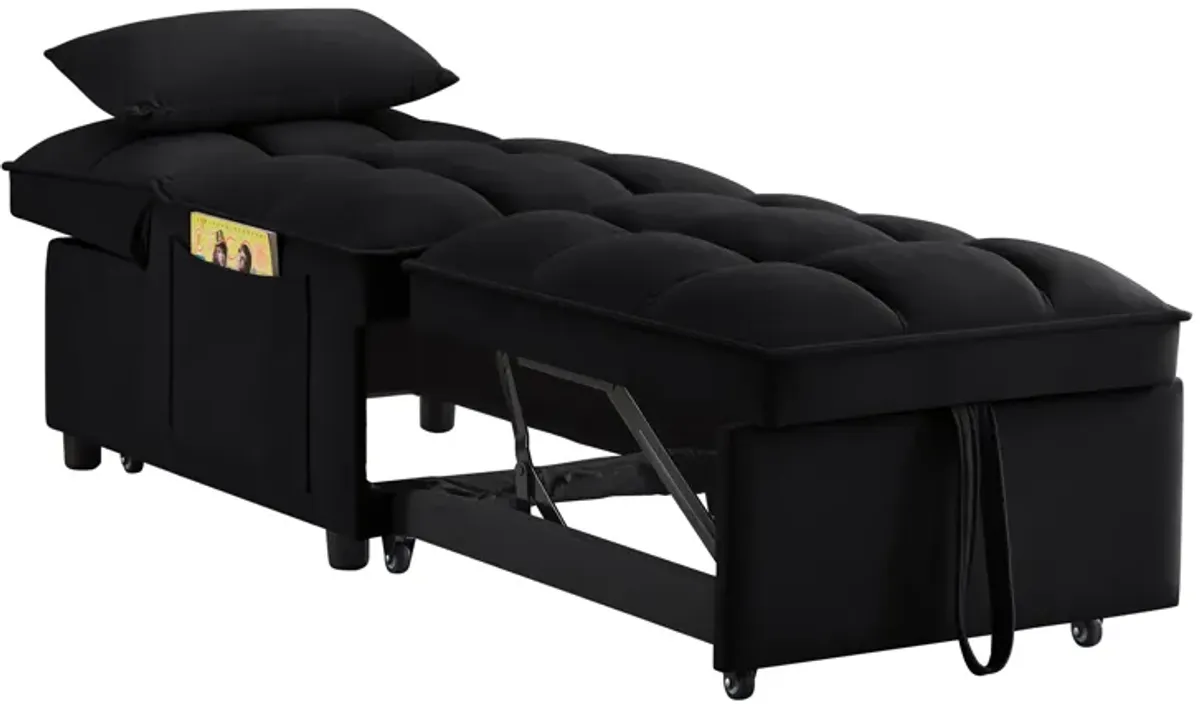 Merax Single Sofa Bed Futon with Storage Pockets