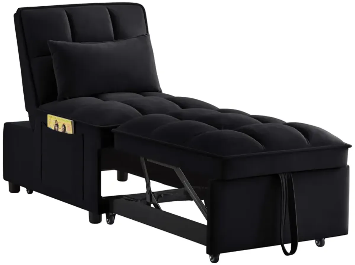 Merax Single Sofa Bed Futon with Storage Pockets