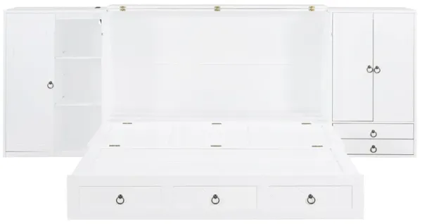 Merax Murphy Bed with USB Port and Wardrobe