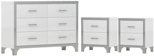 Merax 1 Dresser and 2 Nightstands Bedroom Set