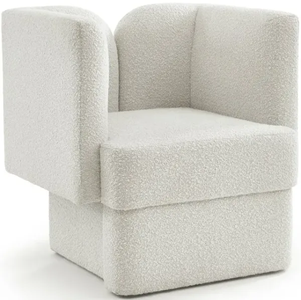 Meridian Furniture Marcel Cream Boucle Fabric Chair