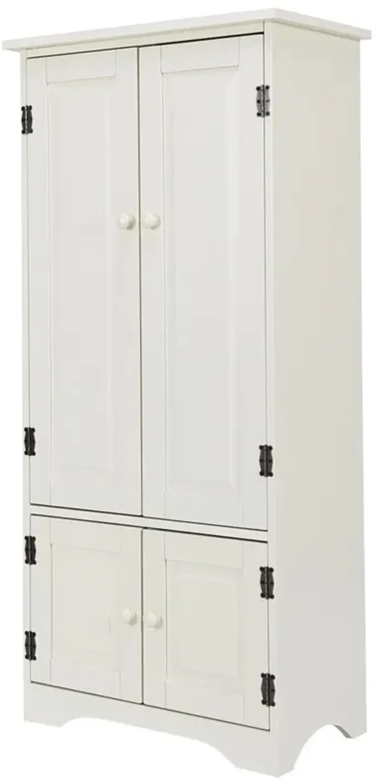 Accent Storage Cabinet Adjustable Shelves-White