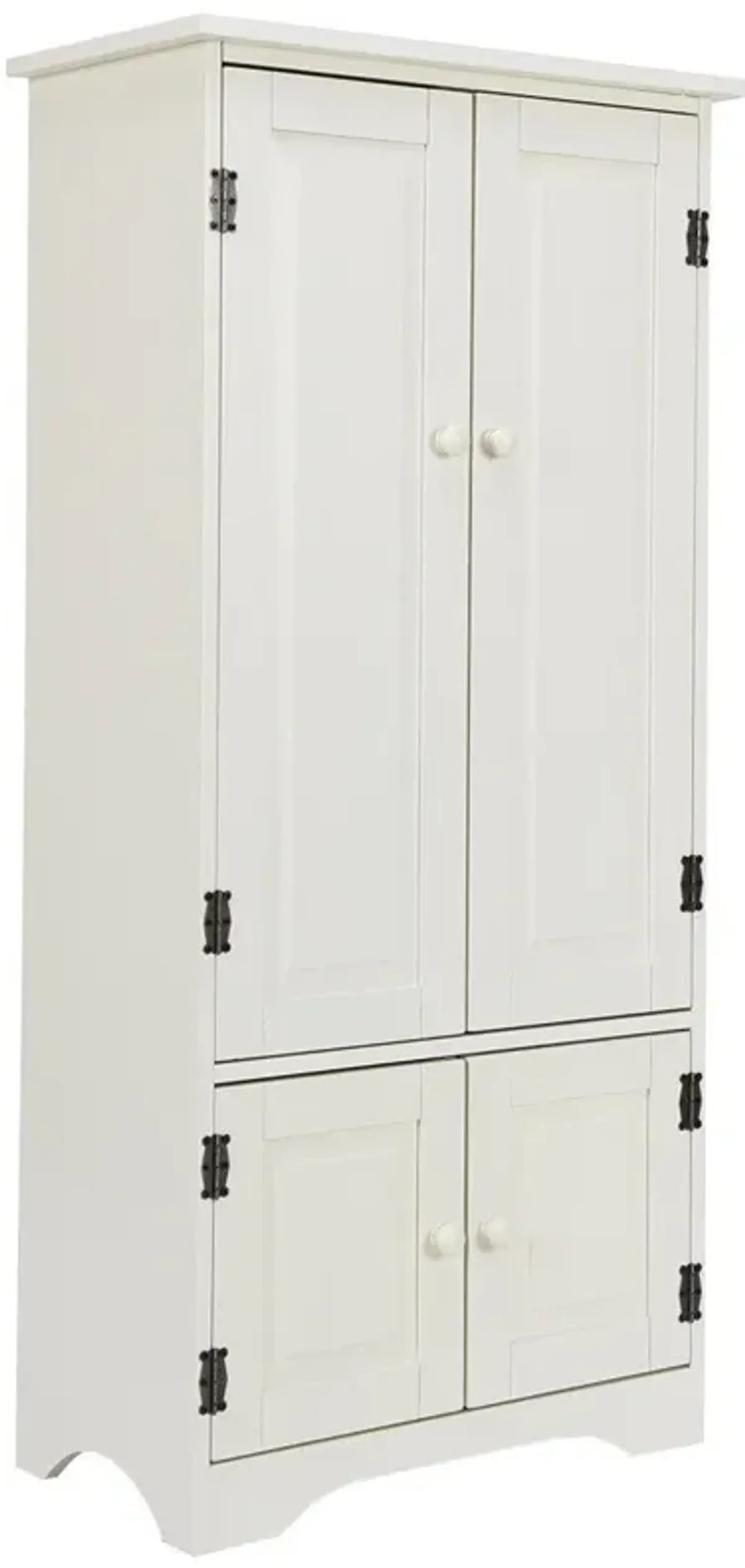 Accent Storage Cabinet Adjustable Shelves-White