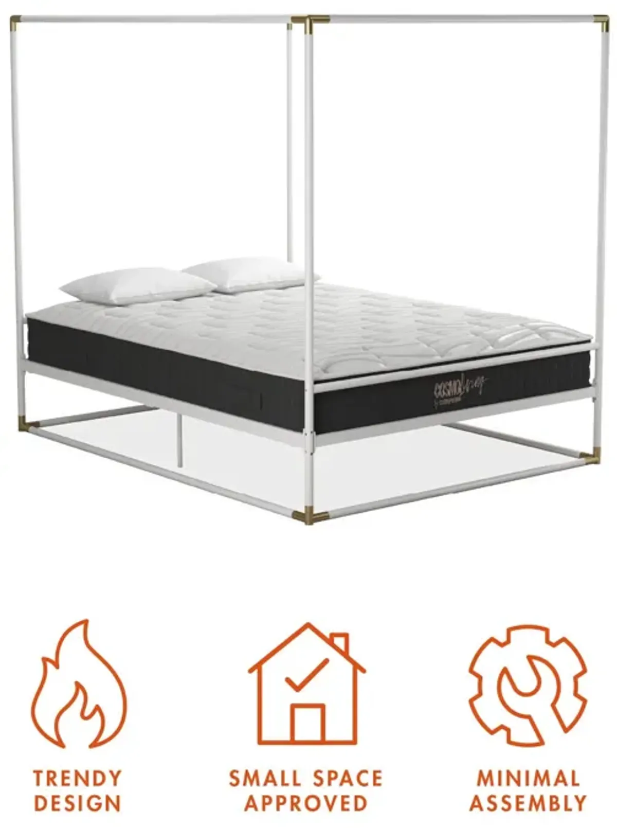 Celeste Canopy Metal Bed