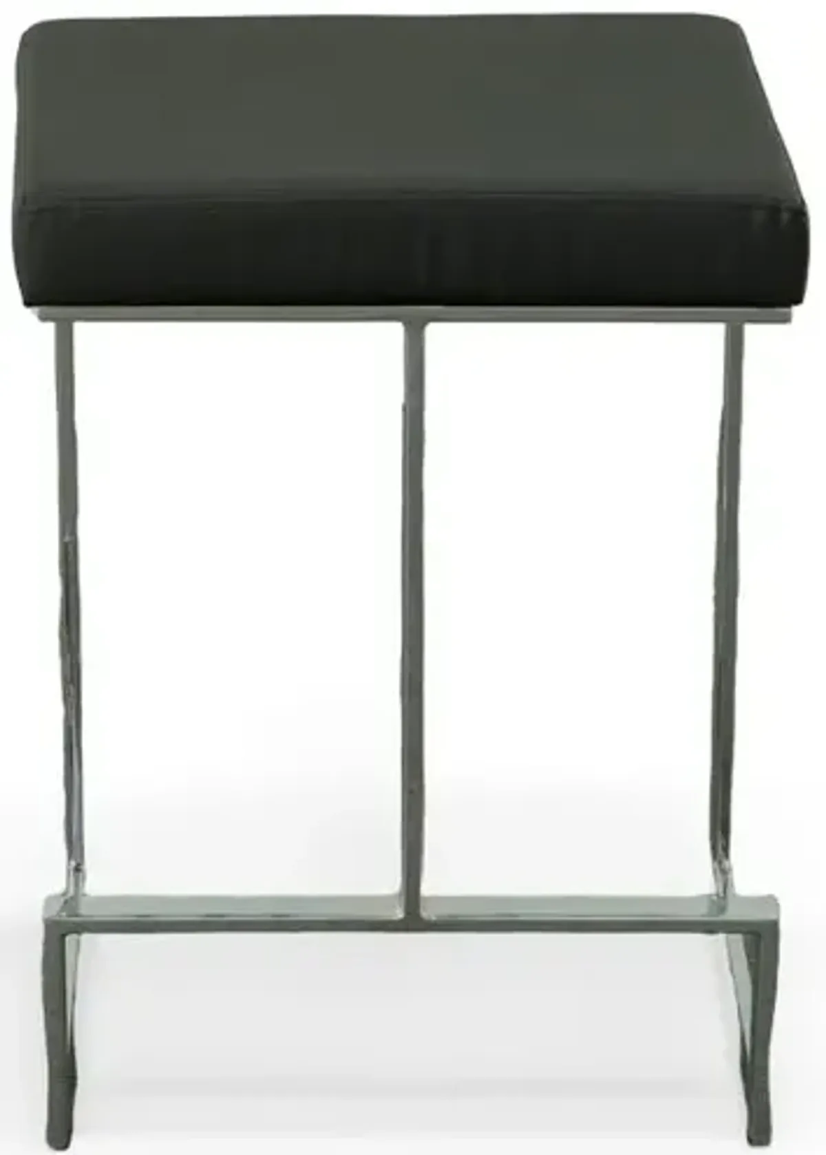 Carolina Living Kafka 24 Counter Stool - Chrome - Black Leatherette Upholstery