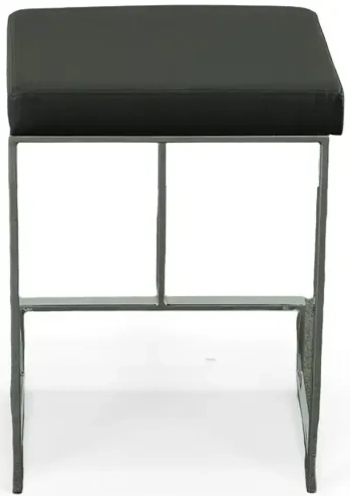 Carolina Living Kafka 24 Counter Stool - Chrome - Black Leatherette Upholstery