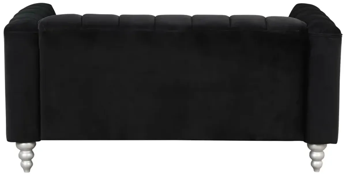 Modern Upholstered Sofa with Buttoned Tufted Backrest