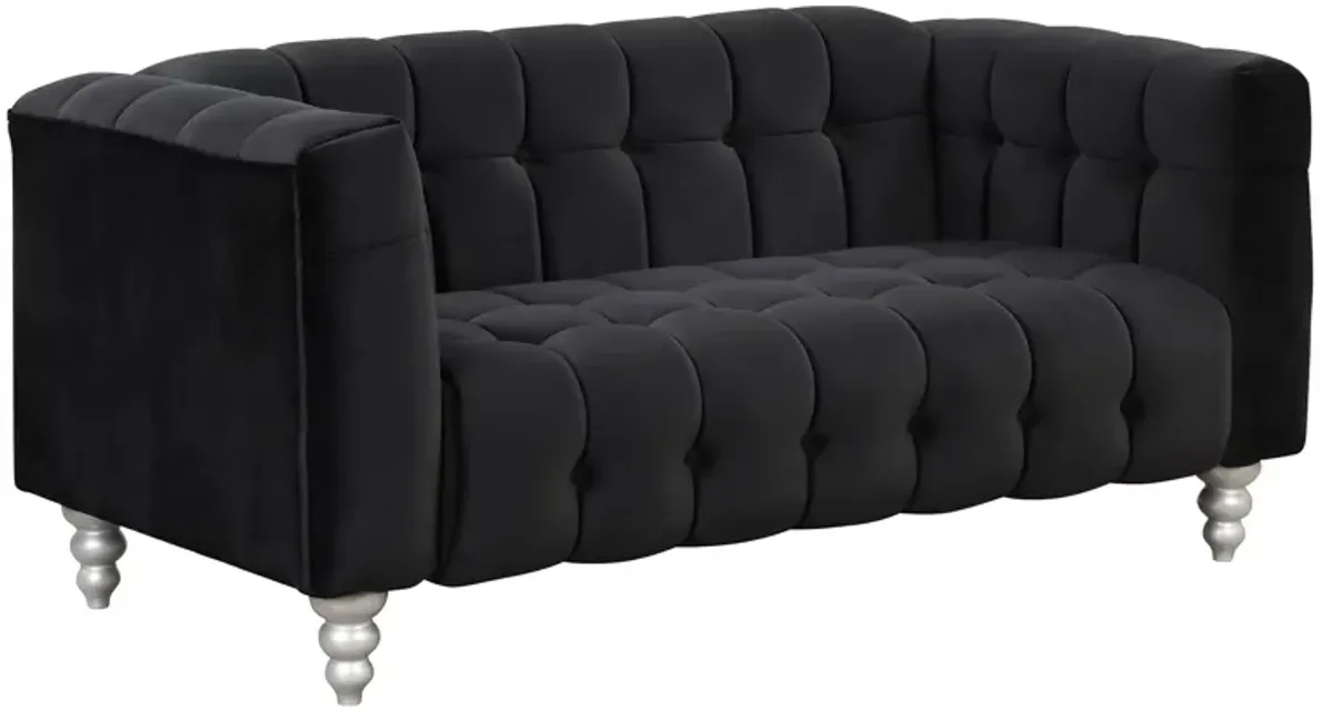 Modern Upholstered Sofa with Buttoned Tufted Backrest