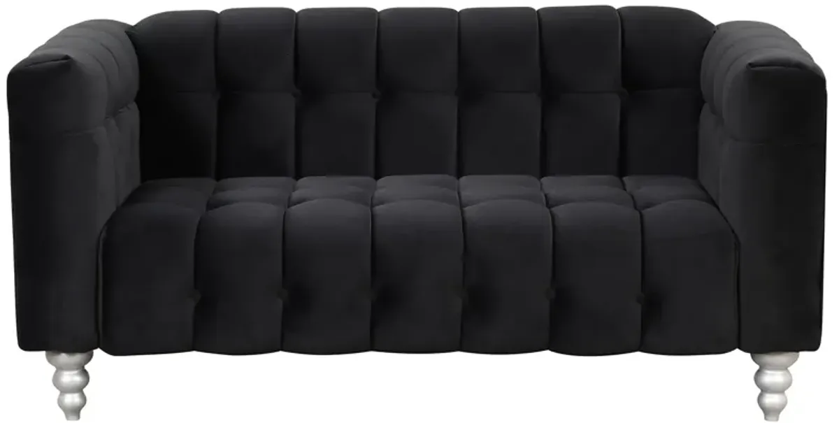 Modern Upholstered Sofa with Buttoned Tufted Backrest