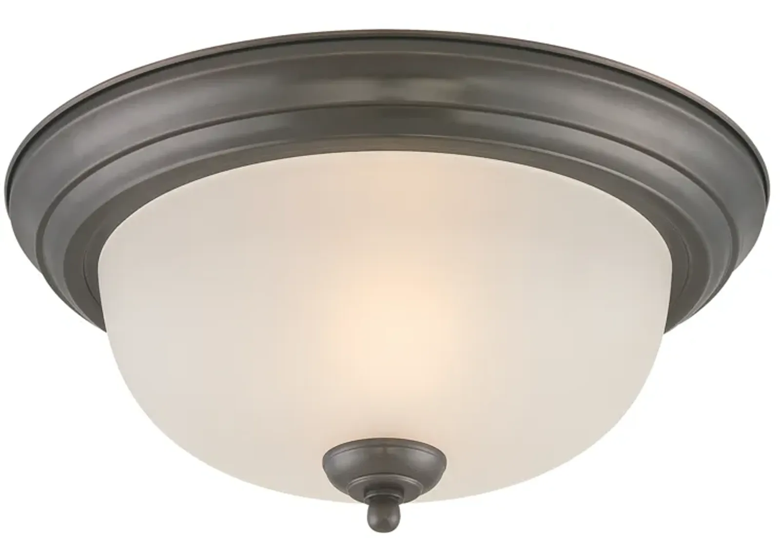 Ceiling Essentials 12'' Wide 1-Light Bronze Flush Mount