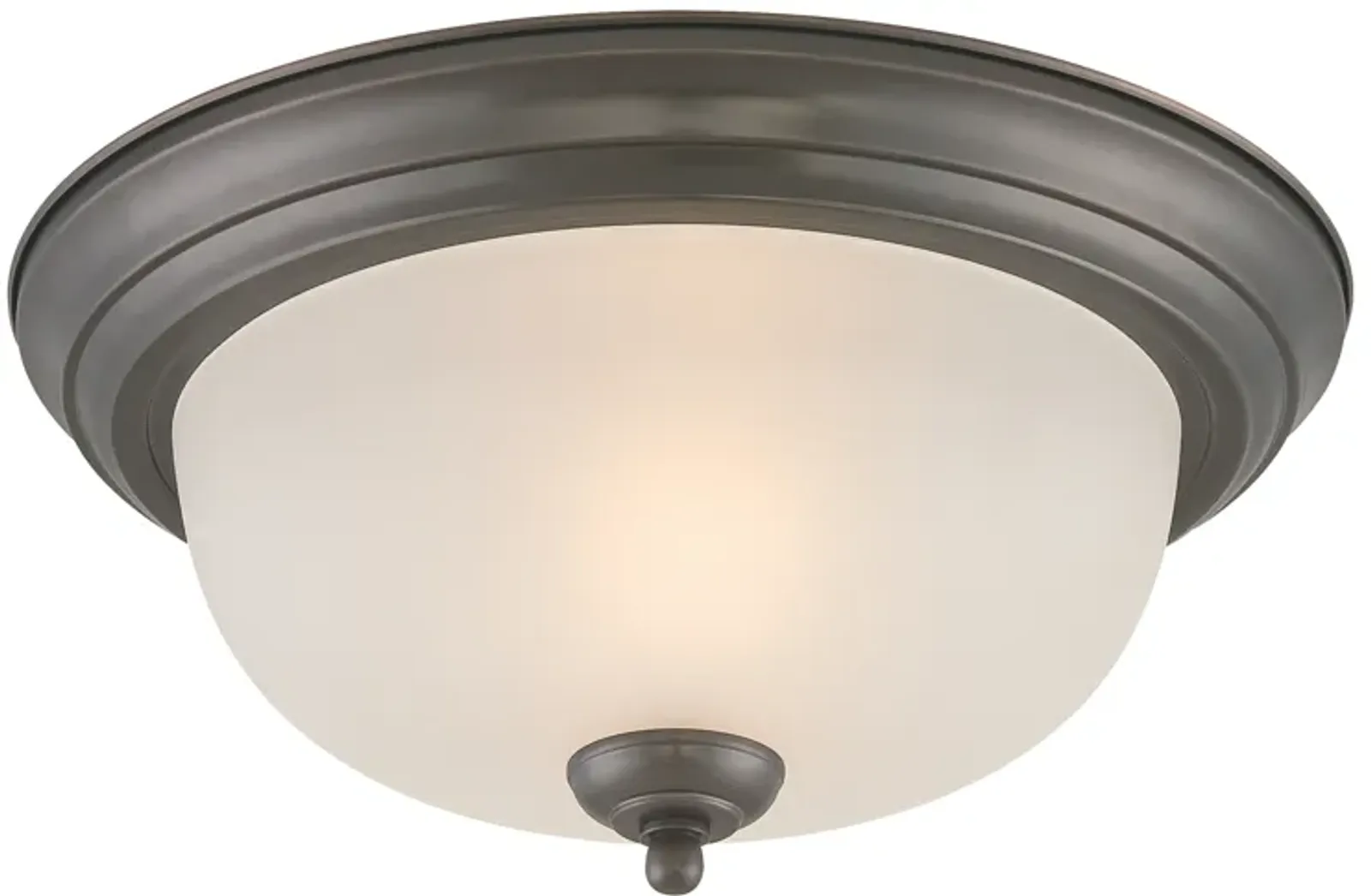 Ceiling Essentials 12'' Wide 1-Light Bronze Flush Mount