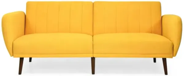 Hivvago Convertible Futon Sofa Bed Adjustable Couch Sleeper with Wood Legs