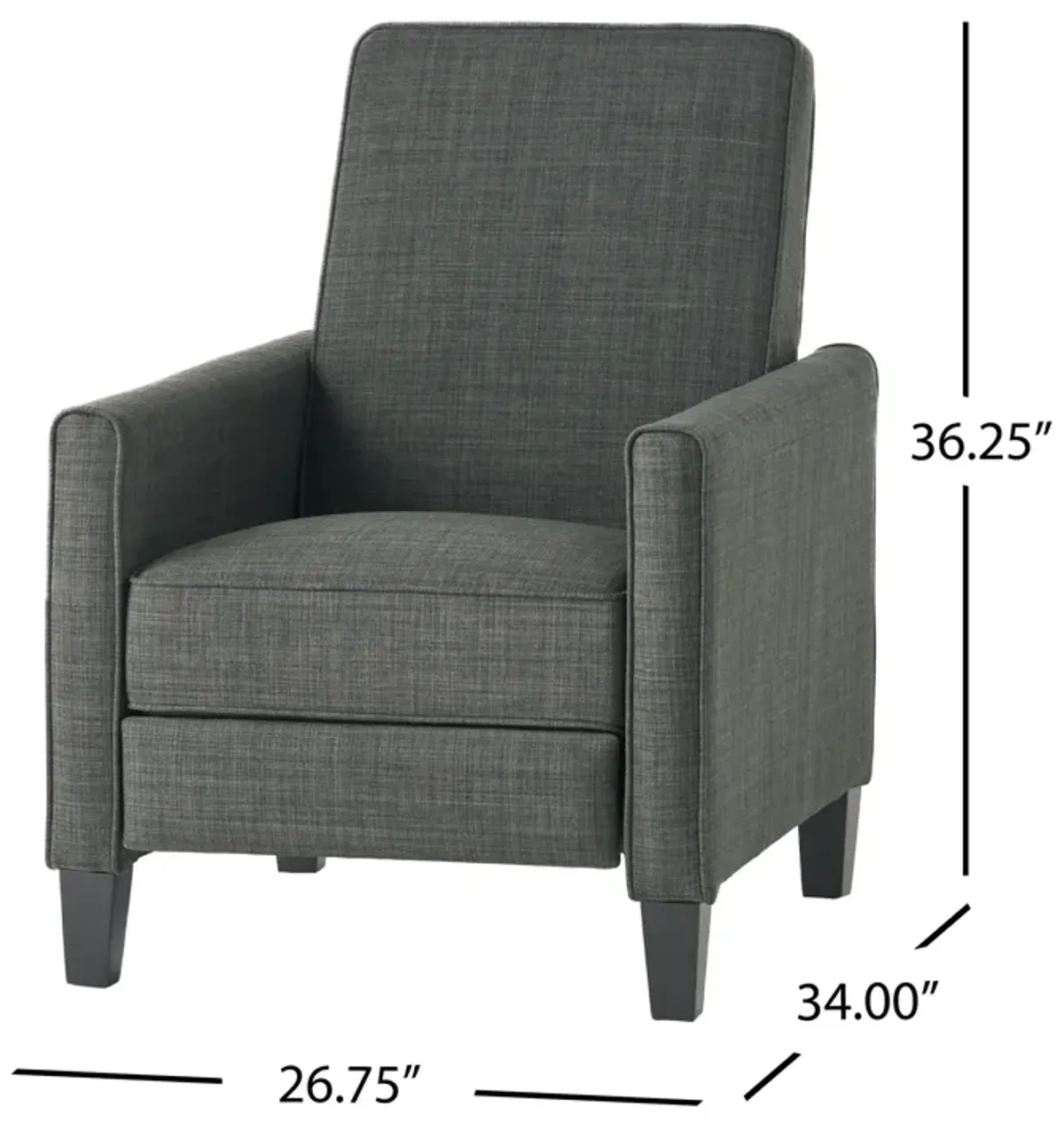 Merax Linen Fabric Manual Recliner Chair